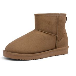 Dream Pairs Camel Faux Fur Ankle Boots